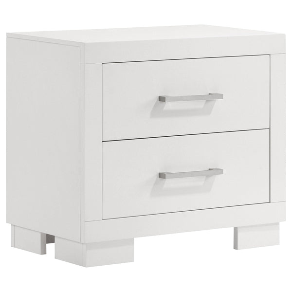 Jessica 4-piece Queen LED Bedroom Set Snow White