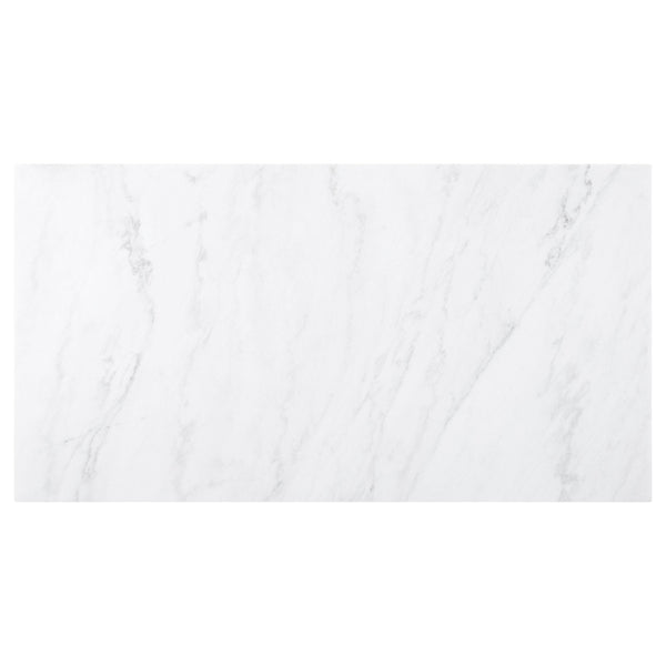 Sherry 7-piece Rectangular Marble Top Dining Table Set Sand