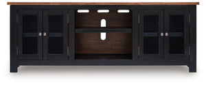 Wildenauer - Brown / Black - XL TV Stand With Fireplace Option