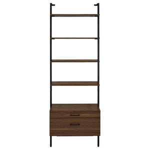 Owens 3-piece 96-inch Wall Mounted Bookshelf Set Walnut