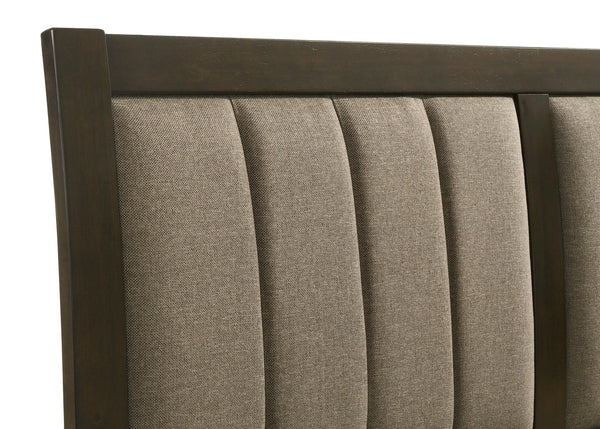 Wilkes 51-inch Upholstered Queen Bed Dark Cocoa