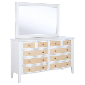 Bexhill 10-drawer Dresser and Mirror White