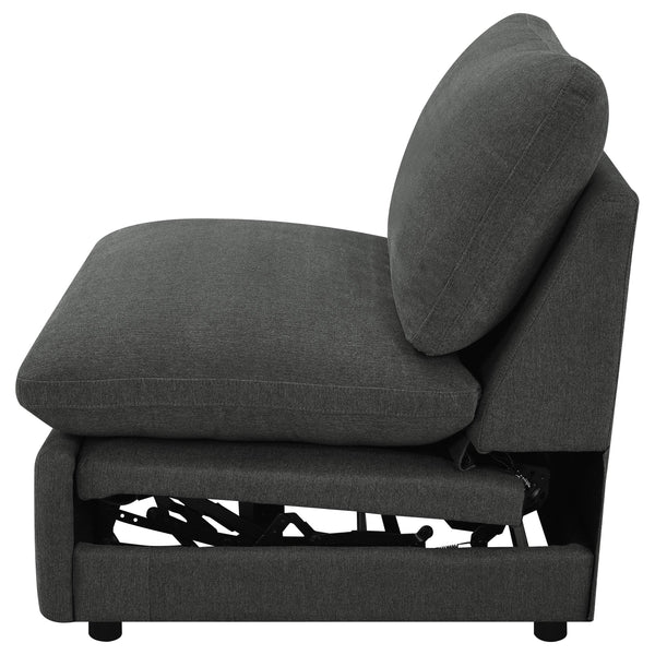 Collins Modular Power Armless Recliner Dark Grey