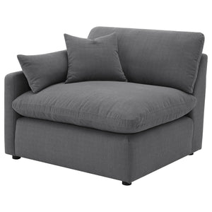 Hobson Upholstered LAF Chair Charcoal