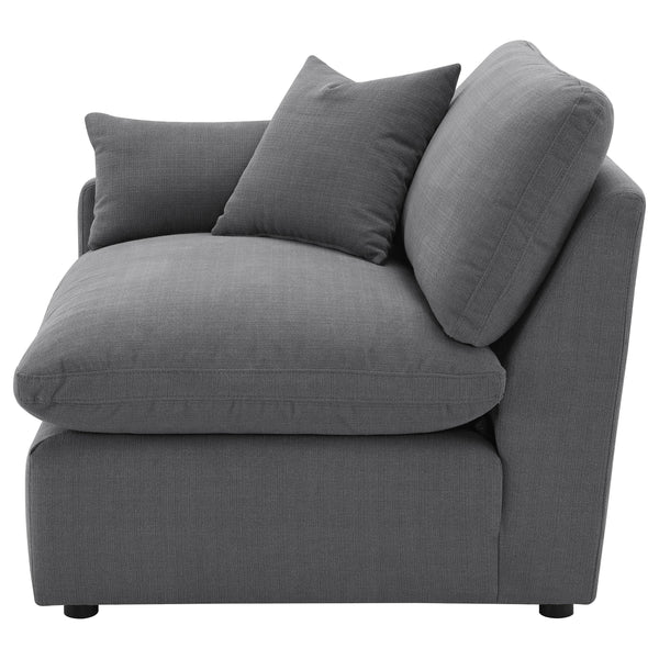 Hobson Upholstered LAF Chair Charcoal