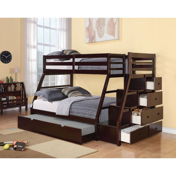  this twin over full bunk bed is a perfect solution for your children-'s bedroom. Carefully crafted with selected wood and veneers in rich espresso