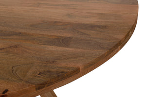 Crossings - Round Dining Table With 4 Upholstered Chairs - Brown & Black