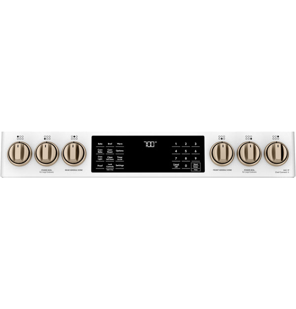 Café™ 30" Smart Slide-In, Front-Control, Gas Range with Convection Oven
