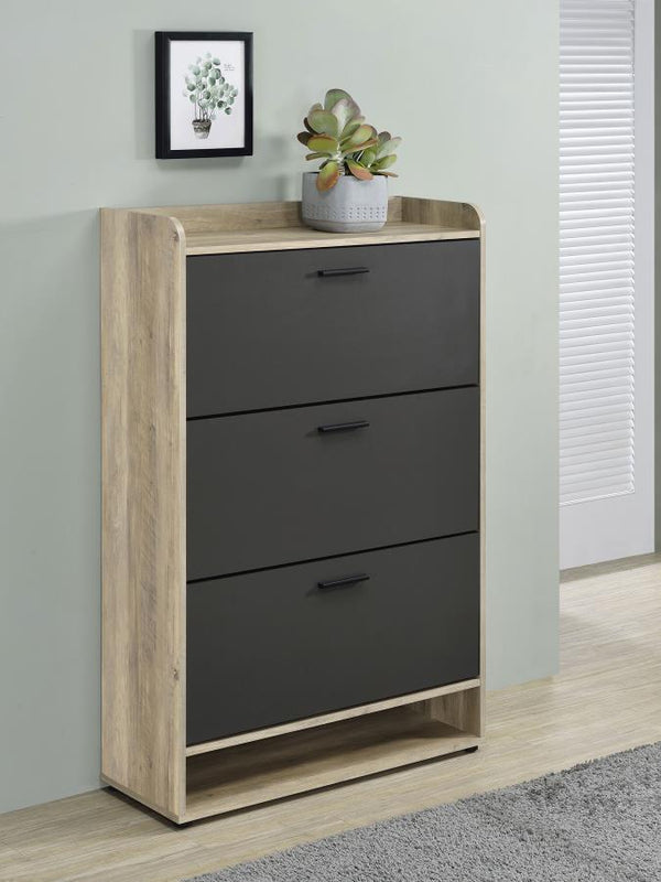  a harmonious blend of practicality and contemporary design. This chic cabinet