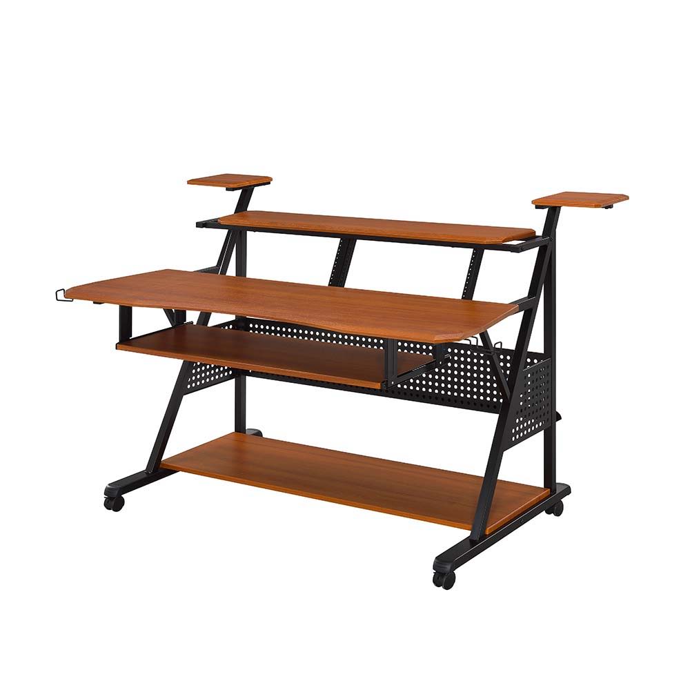 The Willow music desk has all the amenities that you are seeking to become the industry-'s next musical genius. Featuring two speaker mounts and headphone hooks that will ensure they are always within arm-'s reach. The caster wheels make it easy to move b