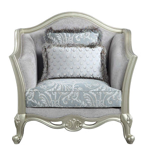  this Qunsia sofa makes a gracious statement in a comforting light gray linen upholstery fabric. Delicate curves invite the eye