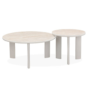Ingram - Coffee Table - Sintered Stone & Light Gray Finish