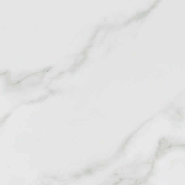  while the white faux marble shelf adds practical storage with a refined aesthetic. Its sturdy metal frame
