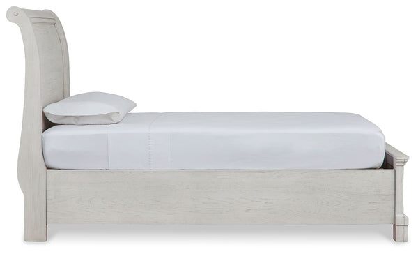 Robbinsdale - Antique White - Twin Sleigh Storage Bed