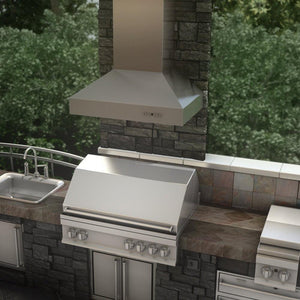 ZLINE 42" Ducted Wall Mount Range Hood in Outdoor Approved Stainless Steel (697-304-42)