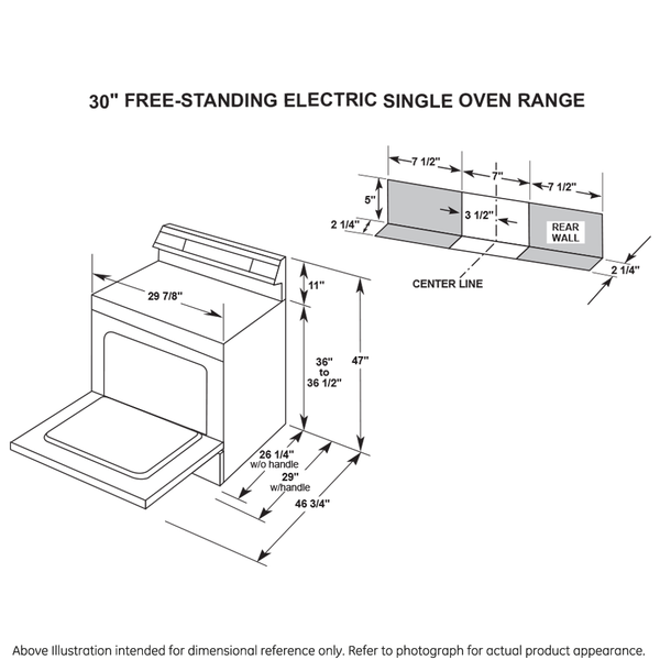 GE® 30" Free-Standing Electric Range