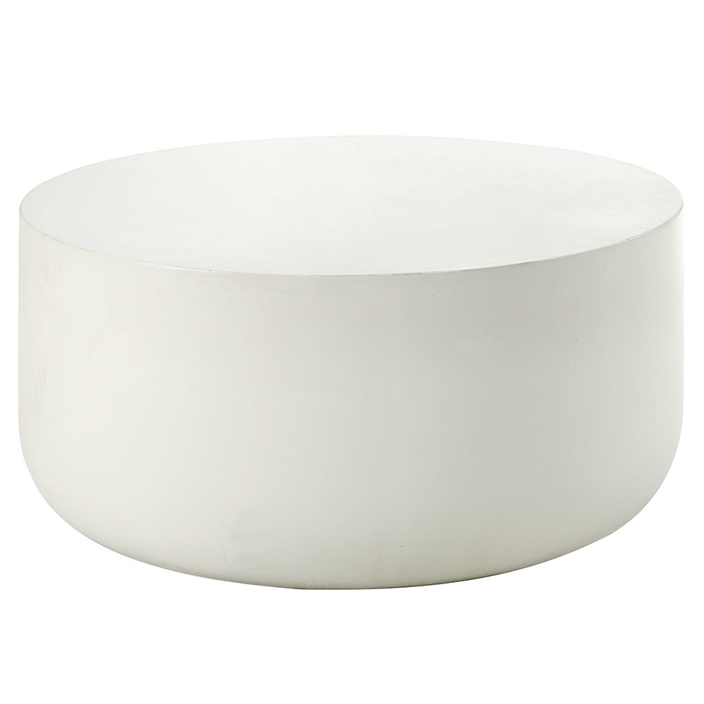 The Dustan round coffee table boasts a sleek, modern design with its fixed table top and faux concrete finish. Ideal for contemporary spaces, it offers a minimalist aesthetic that effortlessly enhances any living area. This stylish piece is perfect for th
