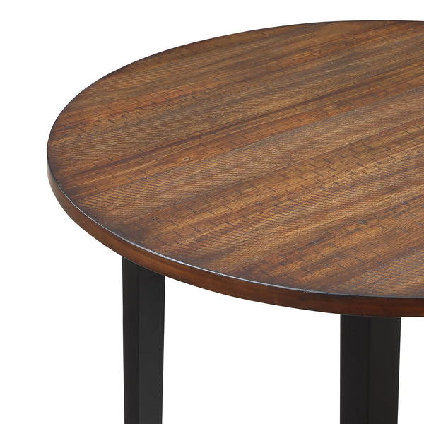 Potomac - 5 Piece Round Counter Dining Set (Table & 4 Chairs) - Brown / Black