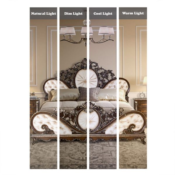 Devany - Eastern King Bed - Cream And Cherry