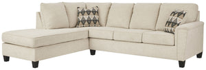 If youâ€™re looking to lighten the mood, youâ€™re sure to find this budget-conscious sectional beautifully fits the bill. Covered in a creme chenille upholstery loaded with plush texture, this less-is-more contemporary sectional is dressed to impress with