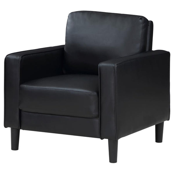 Ruth - Upholstered Track Arm Accent Chair - Black