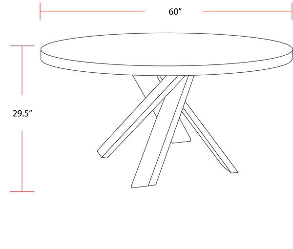 Crossings - Round Dining Table With 4 Upholstered Chairs - Brown & Black