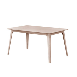The Oscar Mid-Century Modern Wood Dining Table is a perfect blend of timeless style and practical functionality for your dining space. Crafted from solid Rubberwood and Ash Veneers, this dining table is designed to last, providing a durable and long-lasti