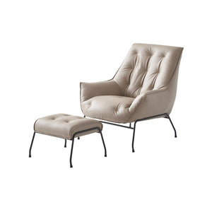 Zusa - Accent Chair & Ottoman - Khaki