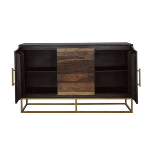 Zara - 2-Door Wood Accent Storage Cabinet - Black Walnut