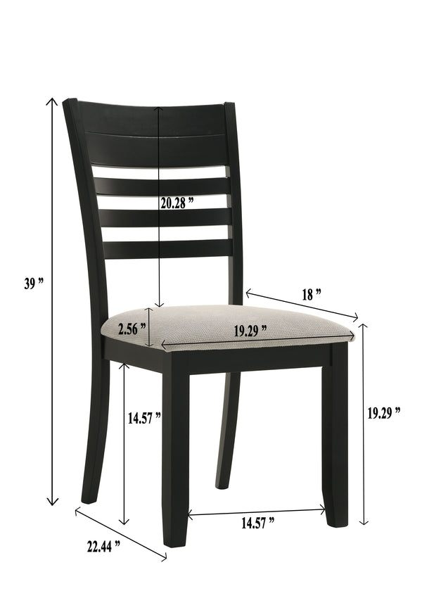 Folio - Side Chair (Set of 2) - Black / Gray