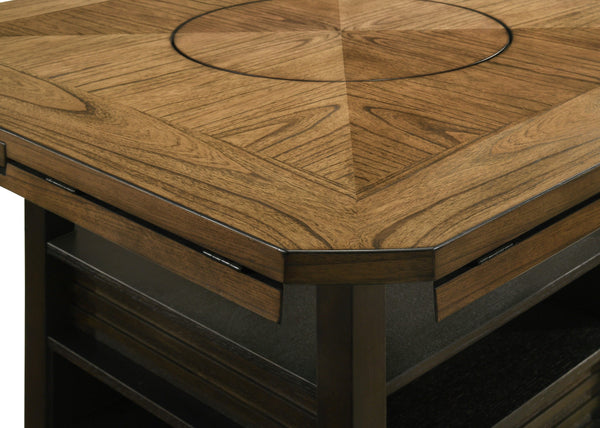 Oakly - Counter Height Table - Charcoal / Light Brown