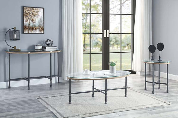  Dark - 22-"<br/><br/><b>Product Features</b><ul><li>KD</li><li>Water Pipe Style</li><li>Tempered Glass Table Top</li><li>Metal Frame</li><li>Case: 1Pc/1Ctn</li><li>Finish: Clear Glass & Sandy Gray Finish</li><li>Style: Industr