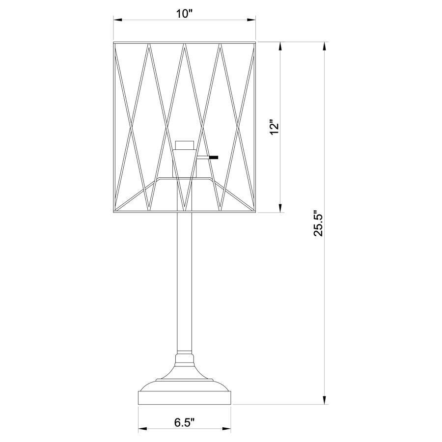 Infuse your space with industrial flair using this bold table lamp, featuring a wire cage shade that highlights a vintage-inspired Edison bulb. The slender torch-style base and tiered round platform create a sleek silhouette. Perfect for desks or accent t
