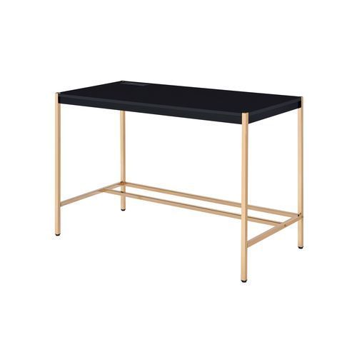 Midriaks - Writing Desk - Black & Gold Finish