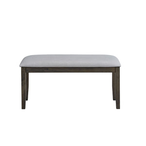  offering both elegance and stability. The accompanying chairs and bench come with padded seat cushions