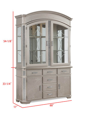Klina - Buffet & Hutch - Pearl Silver