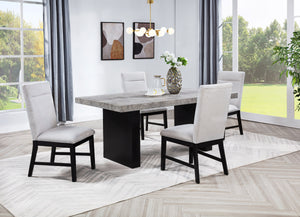 Sebastian - Dining Table Top - Black / Gray