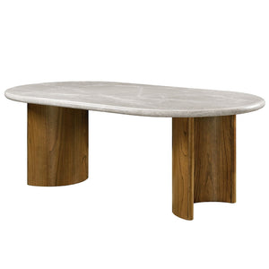  offering a luxurious touch to your dining space. Supported by elegant double pedestals