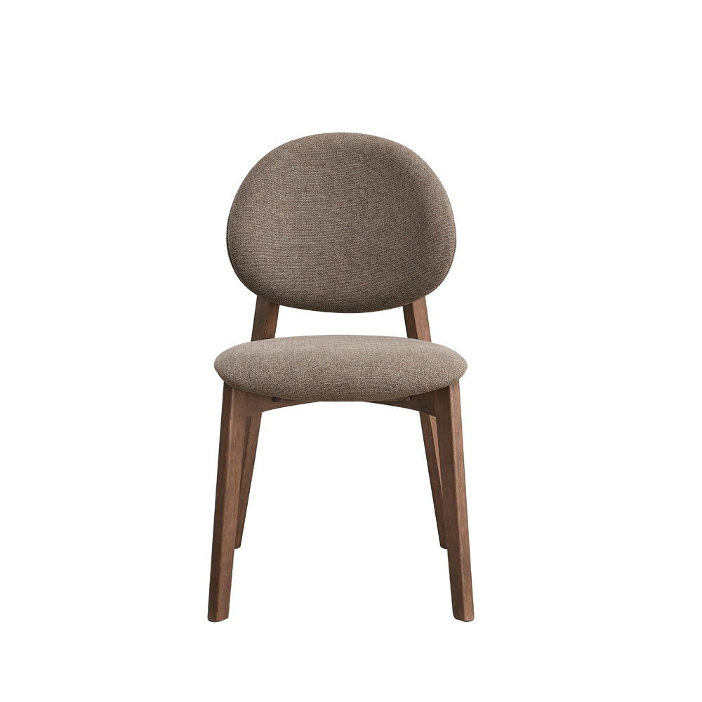 Discover the elegance of the Hadasa dining collection. With its sleek wooden table and matching chairs, this set exudes contemporary charm. The curved design of the table legs and the soft upholstery of the chairs offer both style and comfort. Perfect for