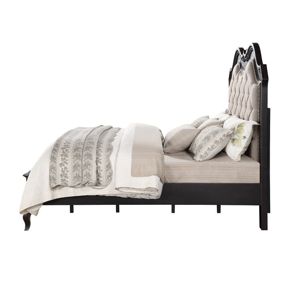 Chelmsford - Queen Bed - Beige & Antique Black