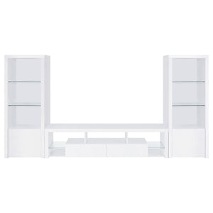 Jude 3-piece 71-inch TV Entertainment Center White High Gloss