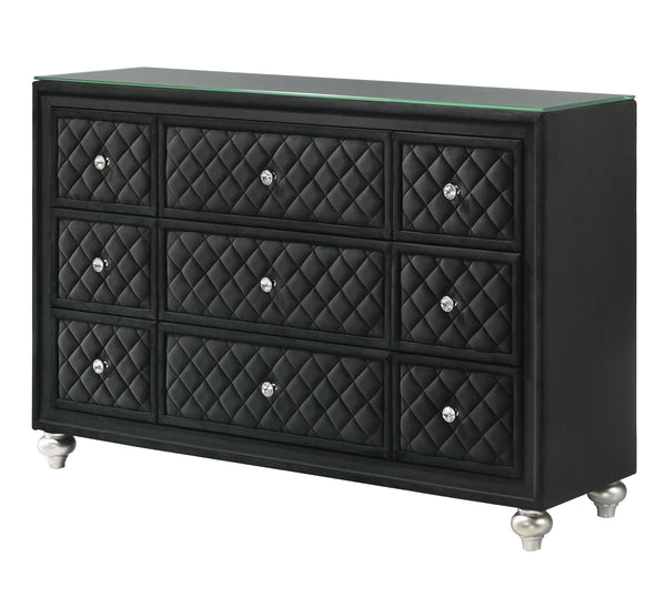 Cameo - King 5 Piece Bedroom Set - Black