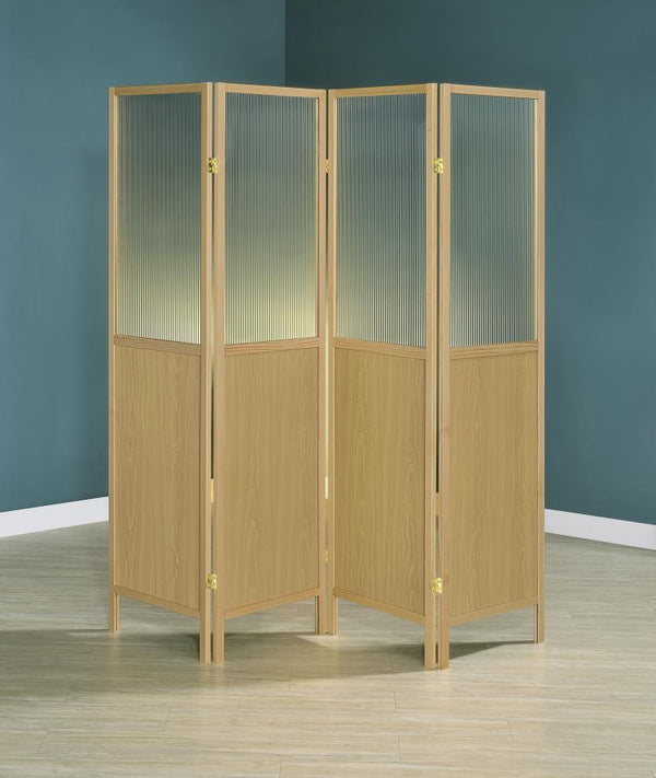  each divided with a semi-opaque top section that allows light to pass through. The panels are ideal