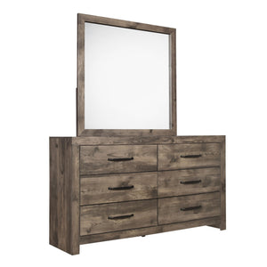 Introducing the Misty Lodge 6-Drawer Dresser in Greige, a statement piece for your bedroom that combines style, functionality, and eco-friendliness. Crafted with durable materials like manufactured woods and environmentally conscious decorative laminate, 