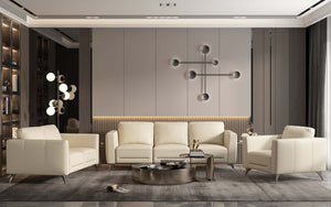 Malaga - Loveseat - Cream Leather