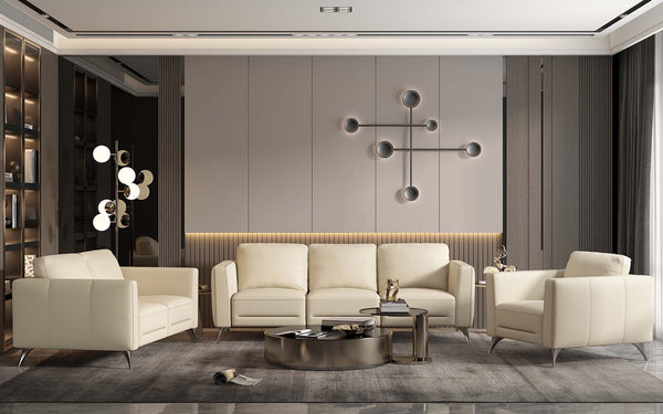 Malaga - Loveseat - Cream Leather