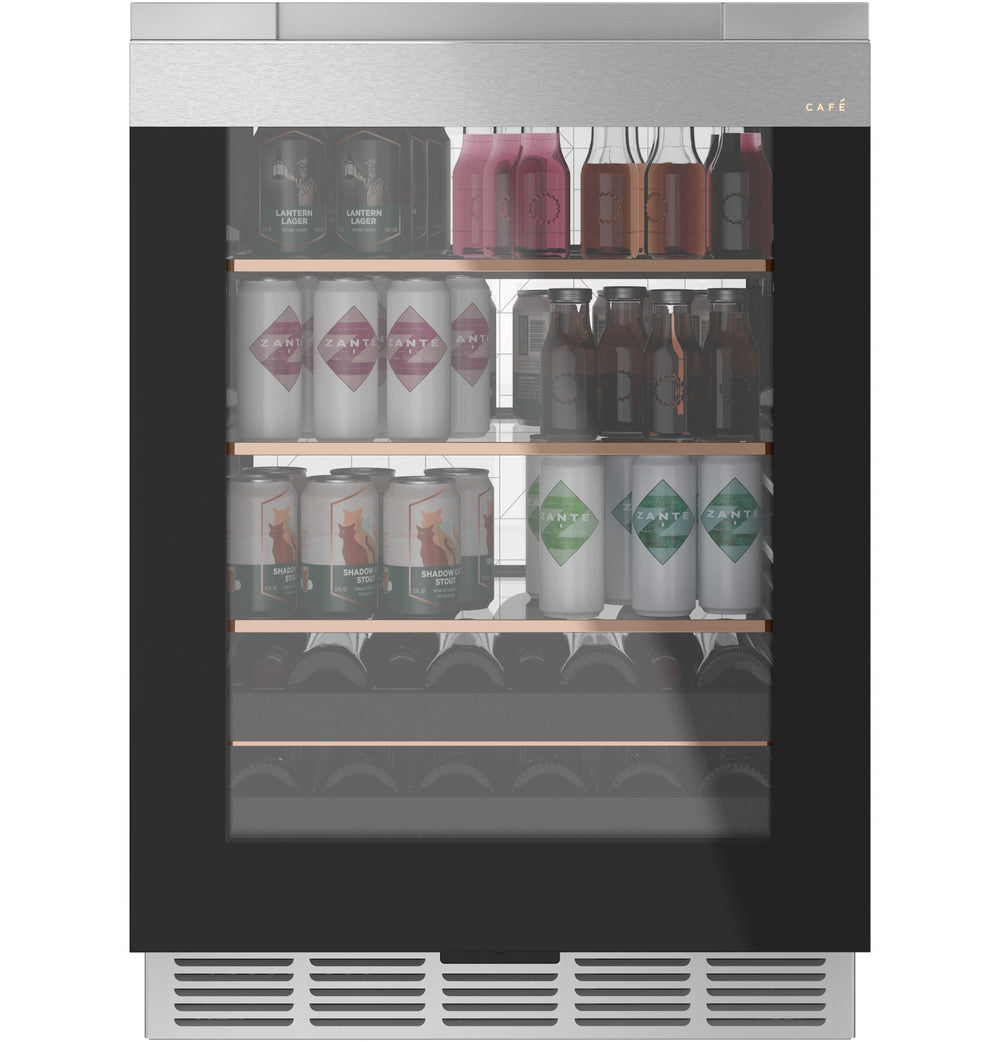 Café™ Beverage Center in Platinum Glass
