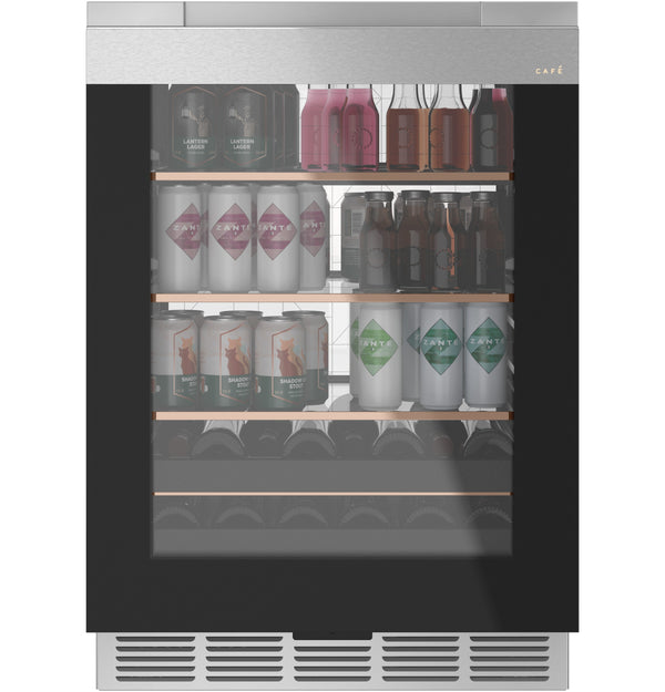 Café™ Beverage Center in Platinum Glass
