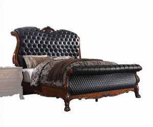 Dresden - Eastern King Bed - PU & Cherry Oak - 75"