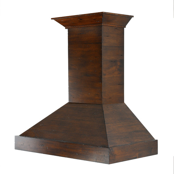 ZLINE 30 in. Wooden Wall Mount Range Hood in Walnut - Includes  Remote Motor